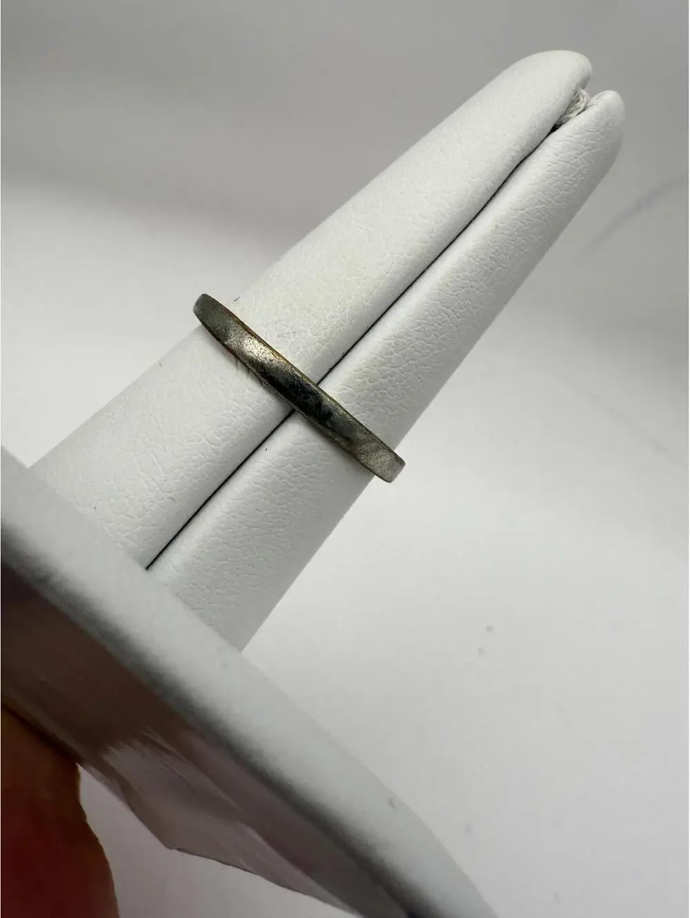 Silver Ring with Multicolor Opal-like Stone and Side Accents Size 7
